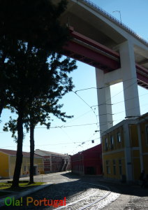リスボンの市電博物館は4月25日橋のたもと